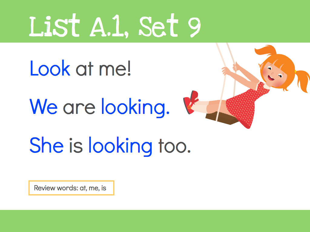 Sight Word Tools | List A1 Assessments